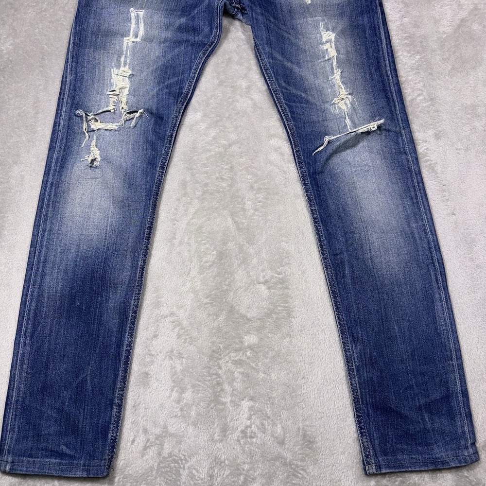 Diesel Selvage Jeans Tepphar Slim Carrot Fit Men's 33x32 Button Fly Distressed - Picture 3 of 16